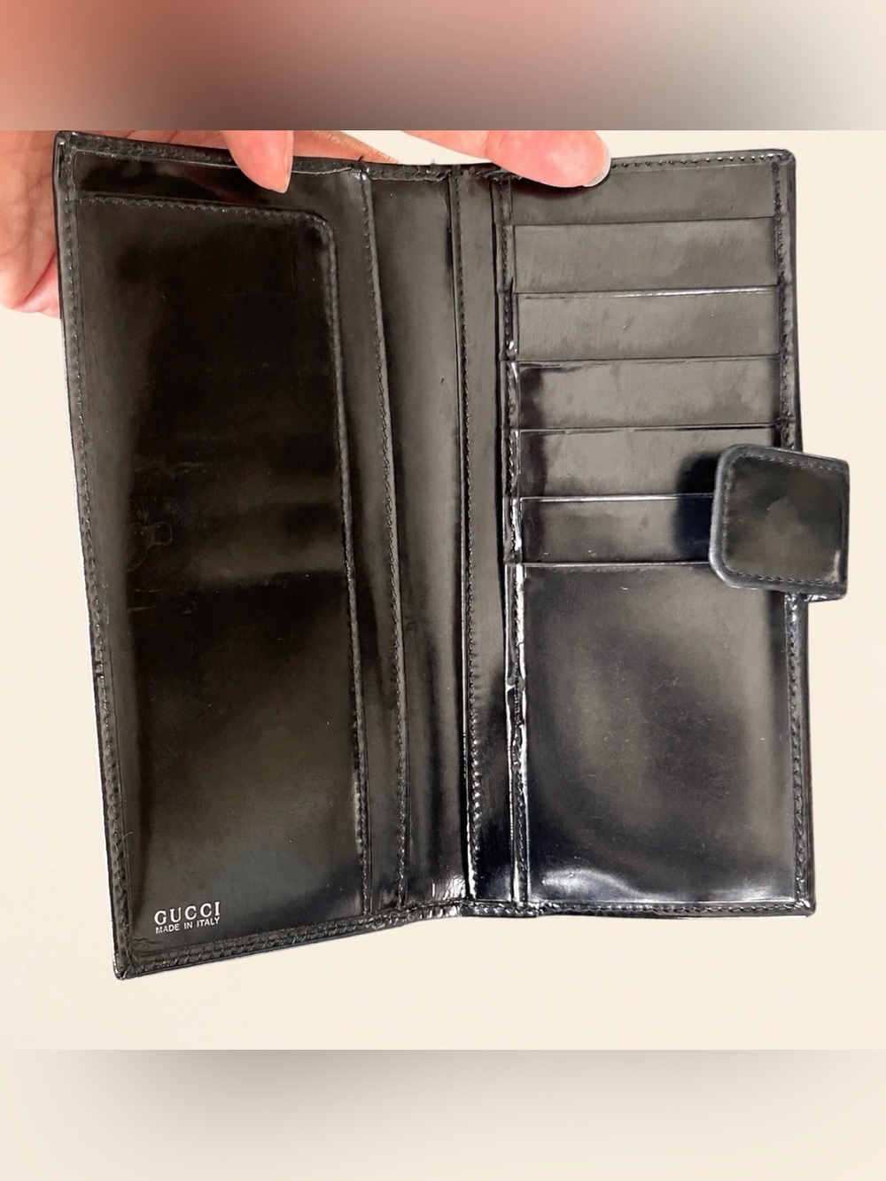 Gucci Turnlock Continental Patent Leather Wallet EUC - Picture 5 of 9